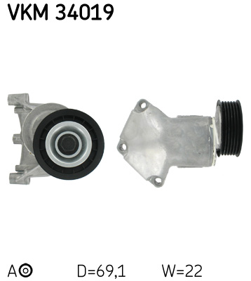 SKF Spannrolle, Keilrippenriemen VKM 34019